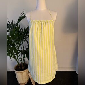 ☀️Adorable yellow and white stripe mini sundress S ☀️